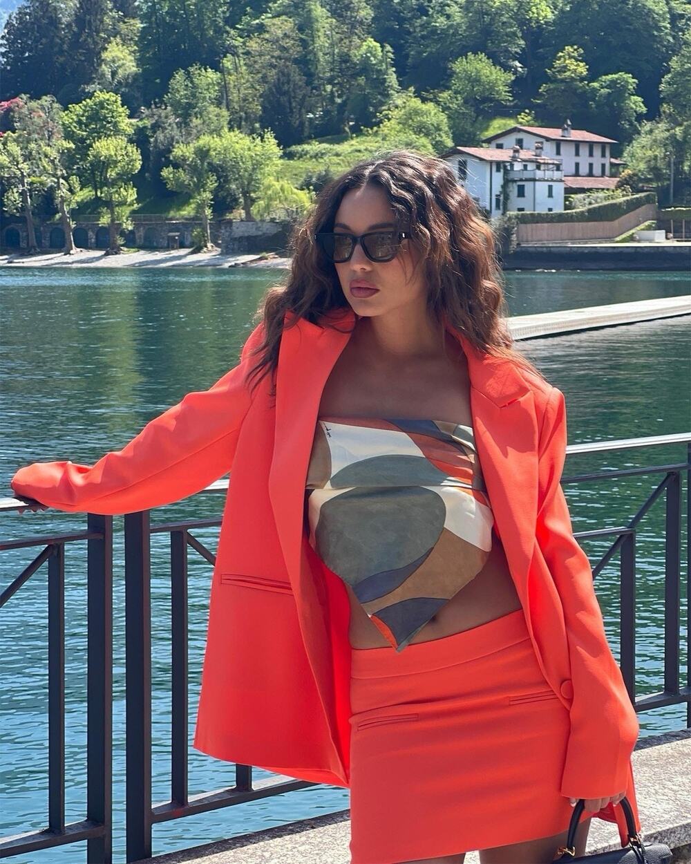 New Sz Large ❤️ 4th & Reckless Women’s Blazer Orange Fashion Statement Oversized